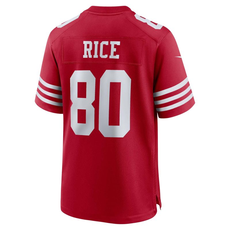 Jerry Rice #80 San Francisco 49ers Nike Game NFL Jersey Red view 2