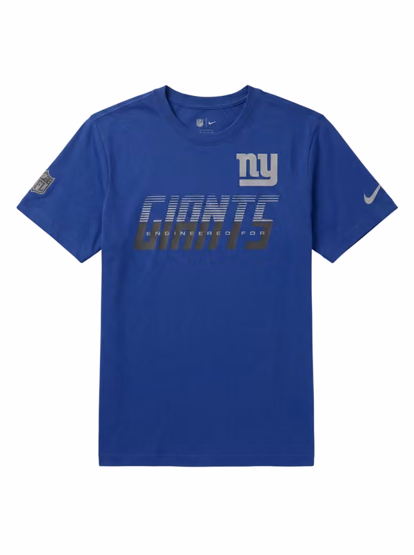 New York Giants 2026 NFL Sideline Team Issue Dri-Fit T-Shirt Blue view 1
