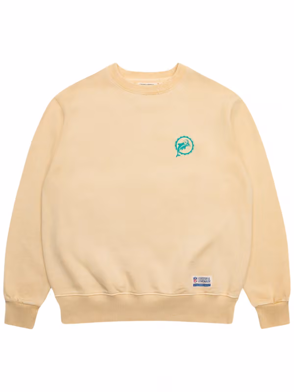 Miami Dolphins L&L '96 Classics NFL Crewneck Sweater Beige view 2