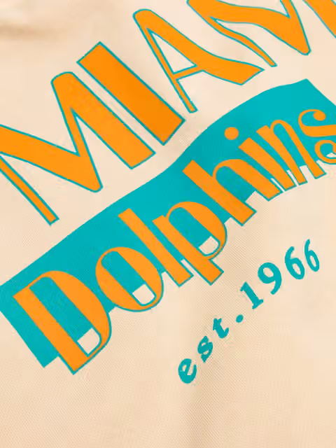 Miami Dolphins L&L '96 Classics NFL Crewneck Sweater Beige view 3