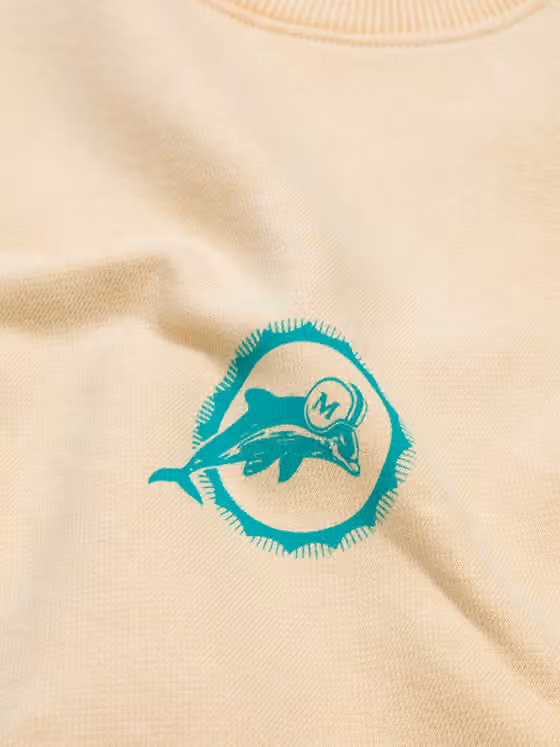 Miami Dolphins L&L '96 Classics NFL Crewneck Sweater Beige view 4
