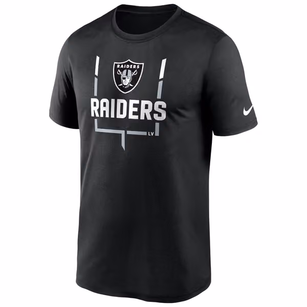 Las Vegas Raiders Goal Post Nike Legend Performance NFL T-Shirt Black view 1