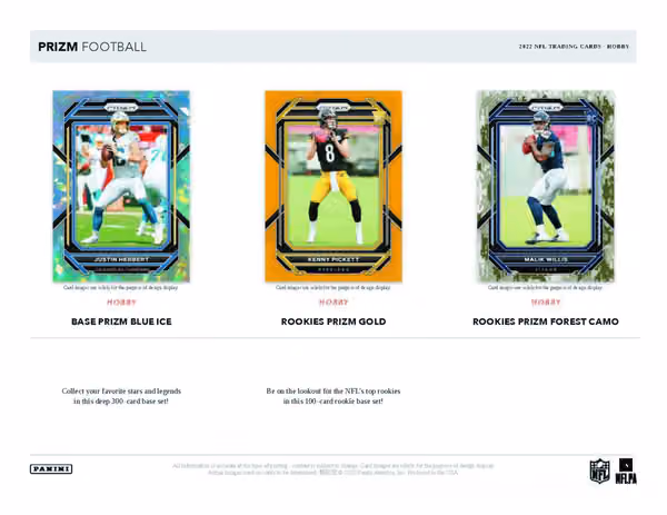 2022 Panini Prizm Football NFL Hobby Box view 2