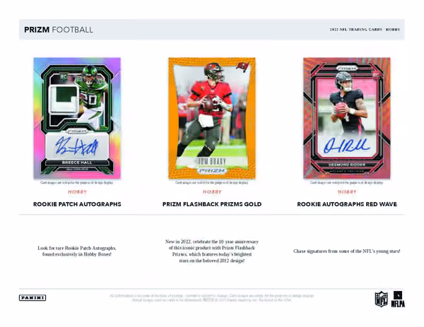 2022 Panini Prizm Football NFL Hobby Box view 3