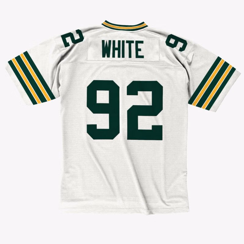 Reggie White #92 Green Bay Packers 1996 Mitchell & Ness Legacy NFL Jersey White view 1