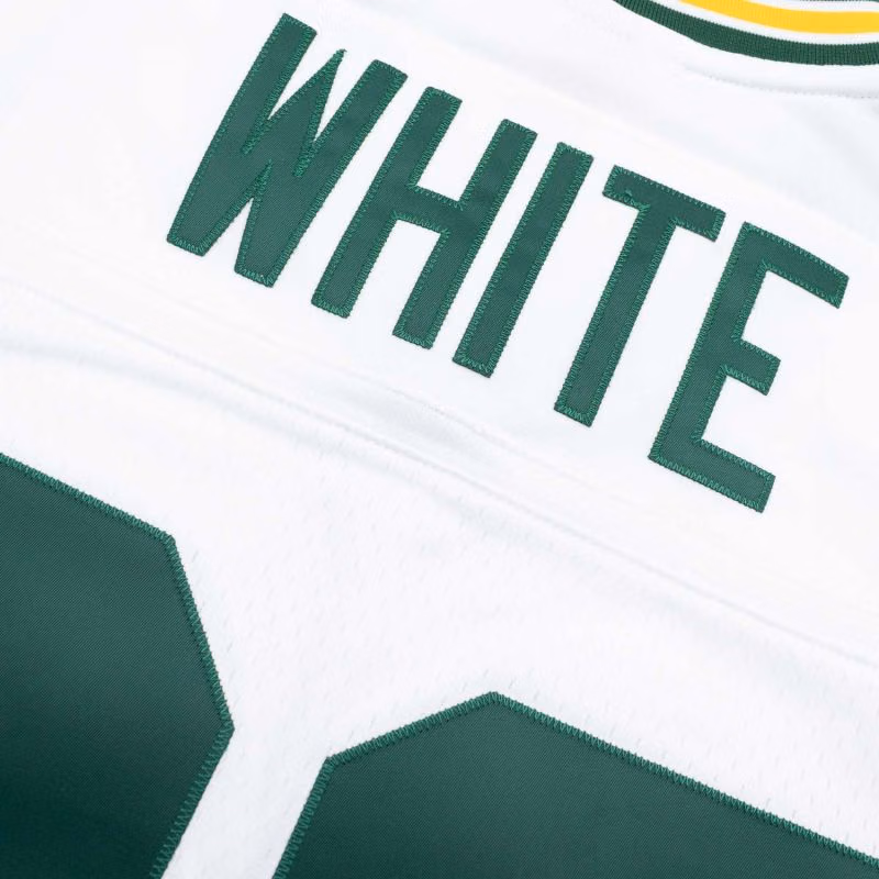 Reggie White #92 Green Bay Packers 1996 Mitchell & Ness Legacy NFL Jersey White view 5