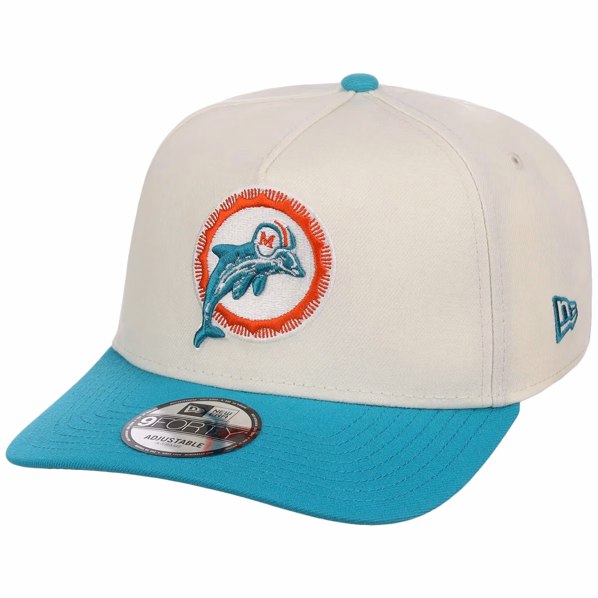 Miami Dolphins NFL Chrome OTC New Era 9FORTY A-Frame detail view