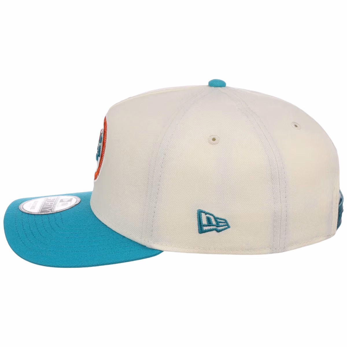 Miami Dolphins NFL Chrome OTC New Era 9FORTY A-Frame detail view