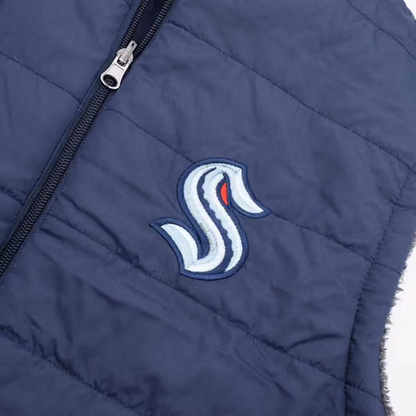 Seattle Kraken G-III NHL Reversible Sherpa Winter Vest view 6