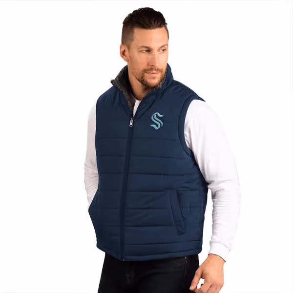 Seattle Kraken G-III NHL Reversible Sherpa Winter Vest view 2