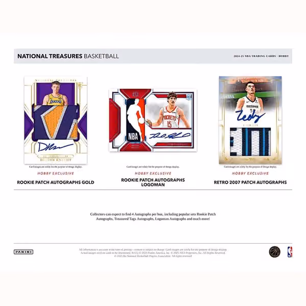2024/25 Panini National Treasures Basketball NBA Hobby Box view 2