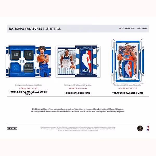 2024/25 Panini National Treasures Basketball NBA Hobby Box view 4