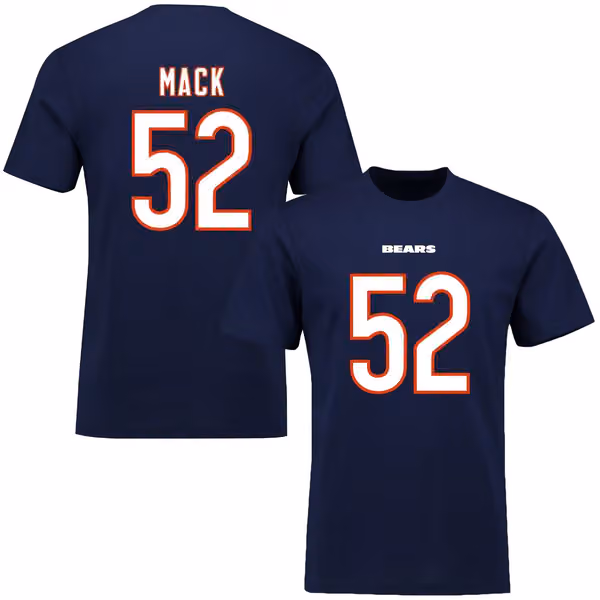 Khalil Mack #52 Chicago Bears Player Script NFL T-Shirt view 1