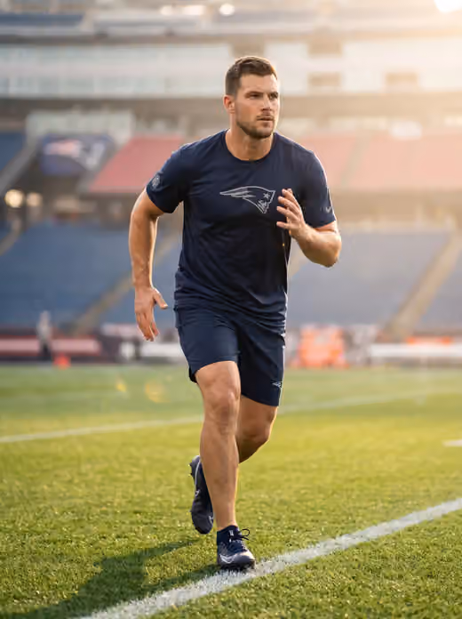 New England Patriots 2026 NFL Sideline Lead The Charge Legend T-Shirt Navy view 3