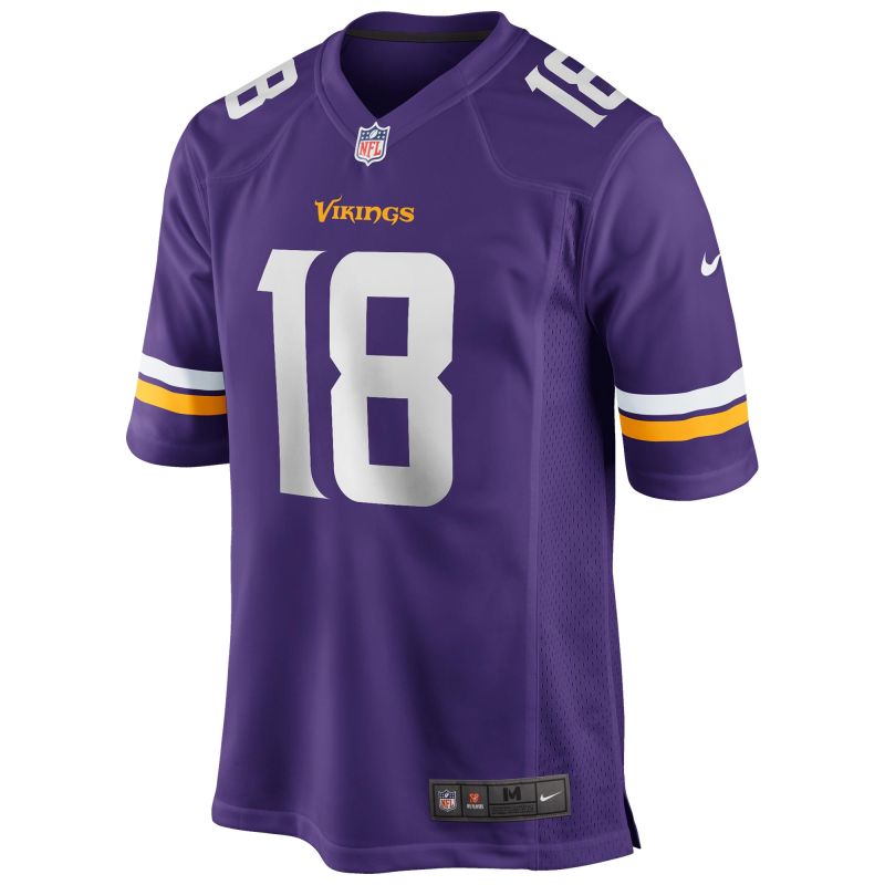 Justin Jefferson #18 Minnesota Vikings Nike Game NFL Jersey Purple view 2