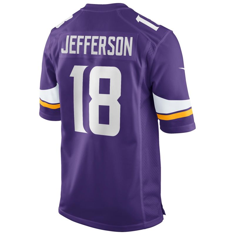 Justin Jefferson #18 Minnesota Vikings Nike Game NFL Jersey Purple view 3