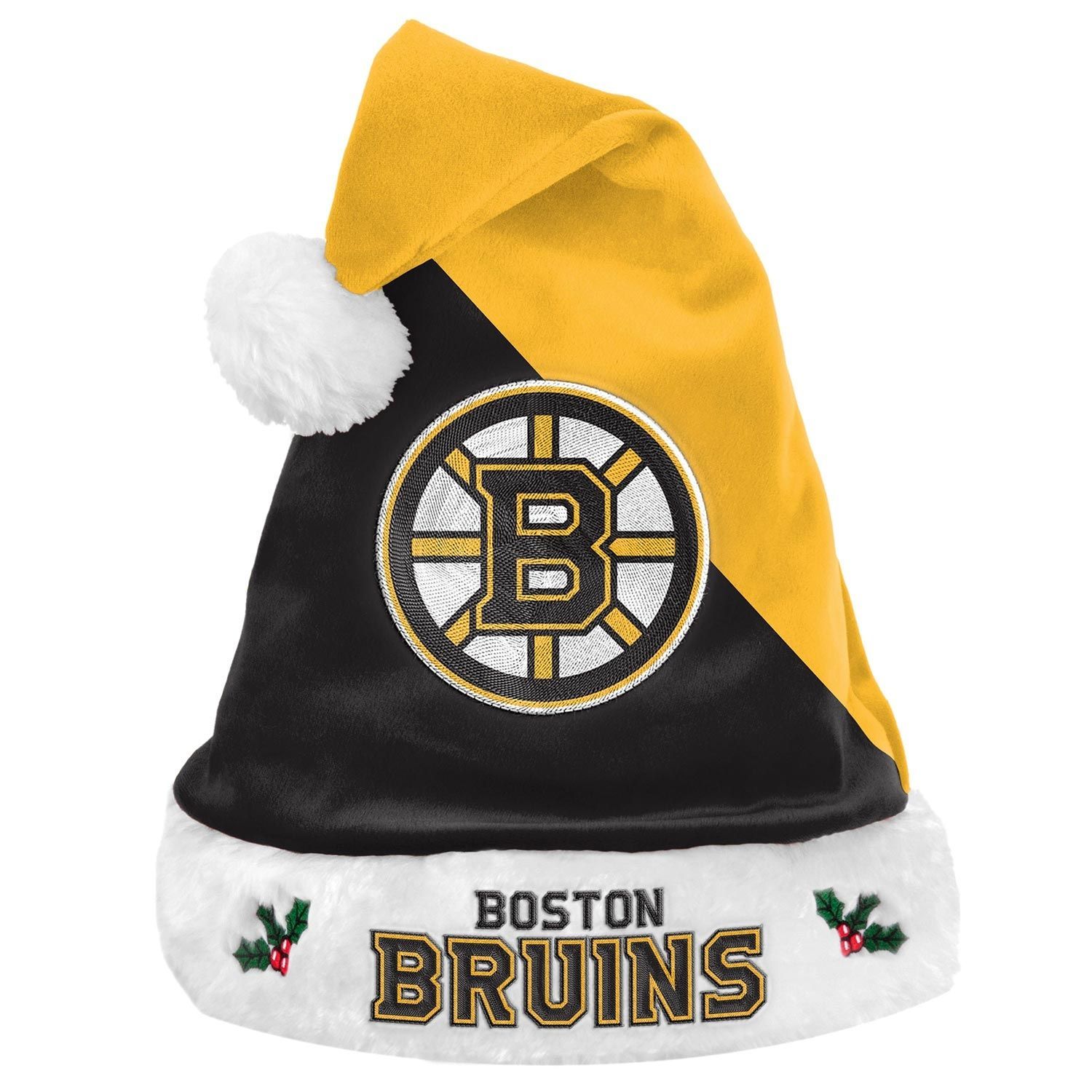 Boston Bruins FOCO Basic Christmas NHL Santa Hat product photo