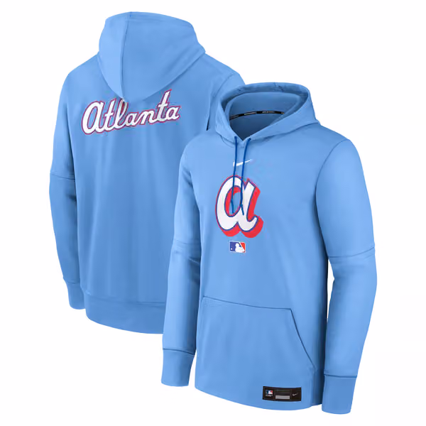 Atlanta Braves City Connect 2026 MLB Authentic Therma Hoodie Blue view 1