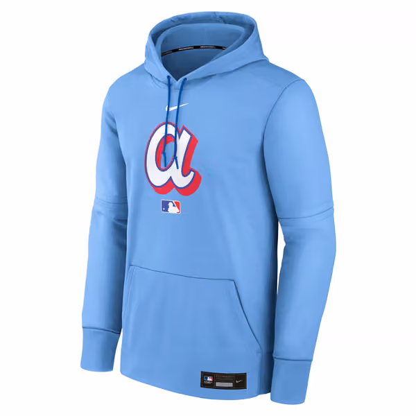 Atlanta Braves City Connect 2026 MLB Authentic Therma Hoodie Blue view 2