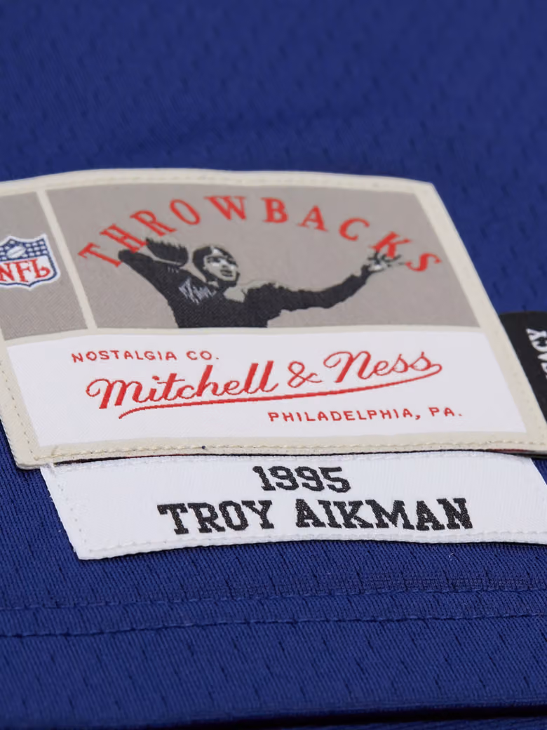 Troy Aikman #8 Dallas Cowboys 1995 Legacy Super Bowl XXX NFL Jersey Navy view 3
