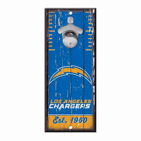 Los Angeles Chargers WinCraft NFL Bottle Opener Sign view 1