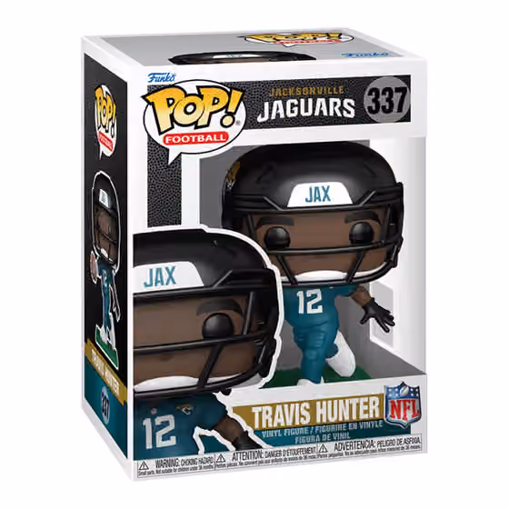 Funko POP! #337 Travis Hunter Jacksonville Jaguars Vinyl NFL Figure view 1