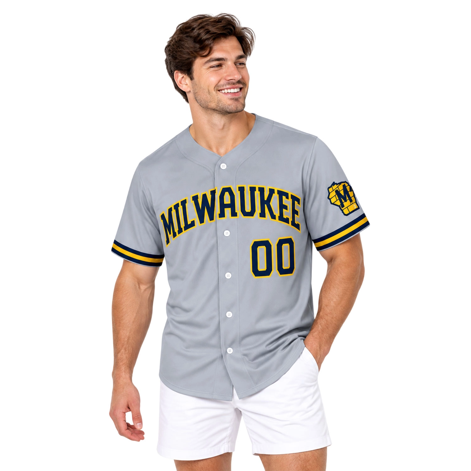 Milwaukee Brewers Gray Jersey Remarkable Away Style