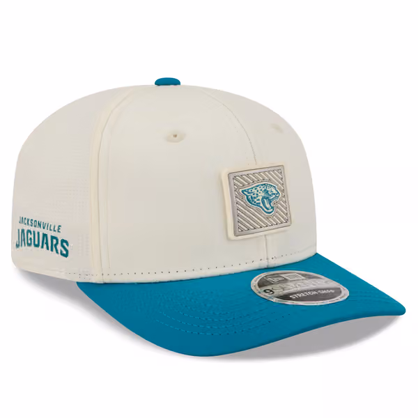 Jacksonville Jaguars 2026 NFL Training Camp 9SEVENTY Stretch-Snap Cap Cream/Teal product photo
