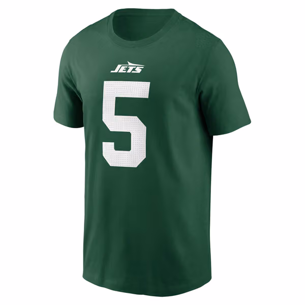 Garrett Wilson #5 New York Jets Nike Player NFL T-Shirt Green view 2