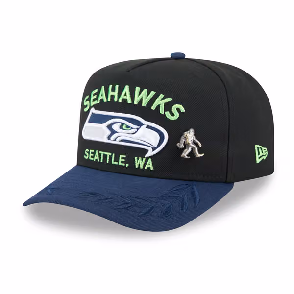 Seattle Seahawks 2025 NFL Draft New Era 59FIFTY A-Frame Fitted Cap Black product photo