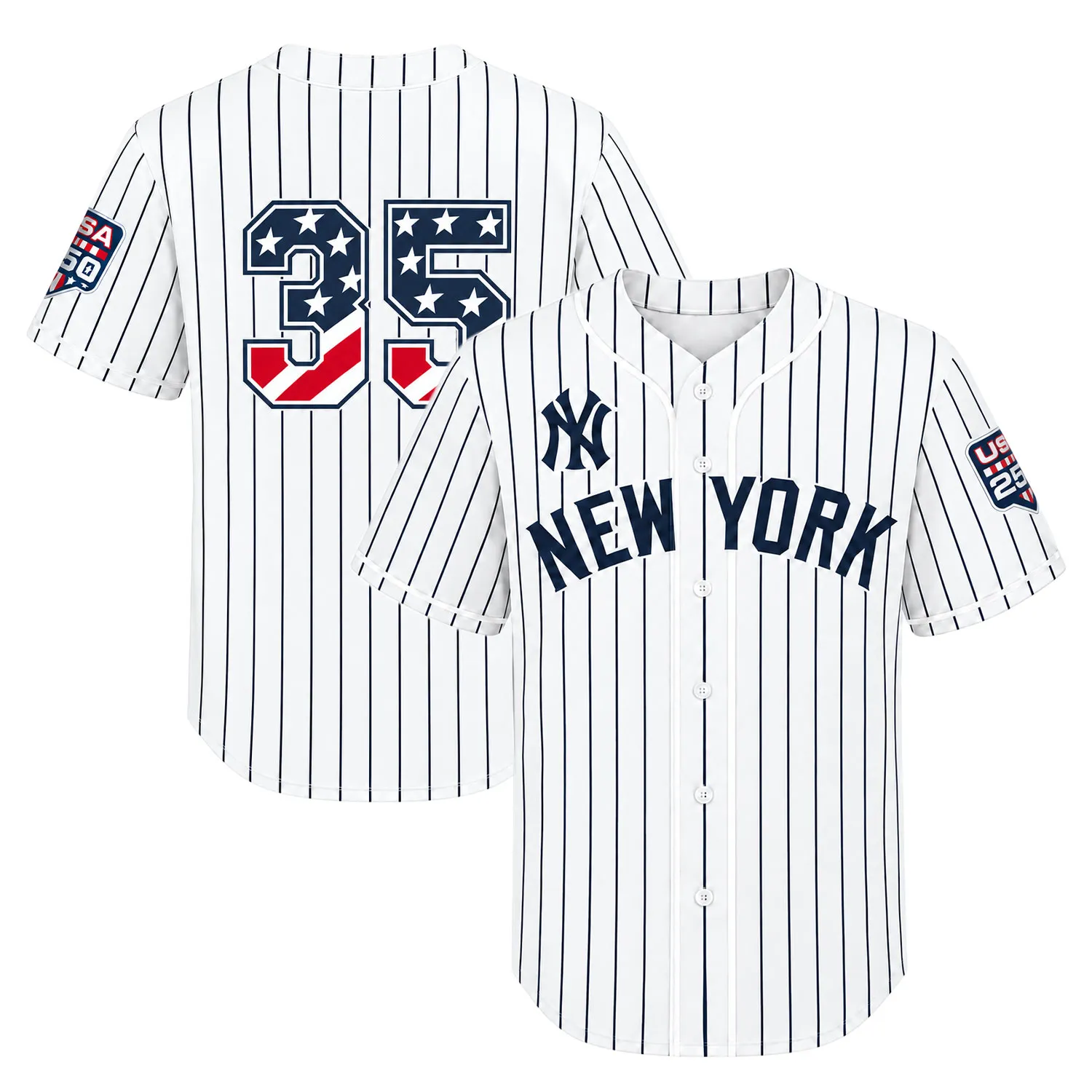 Fourth of July Cody Bellinger Yankees Jersey Epic White Home USA 250 Style