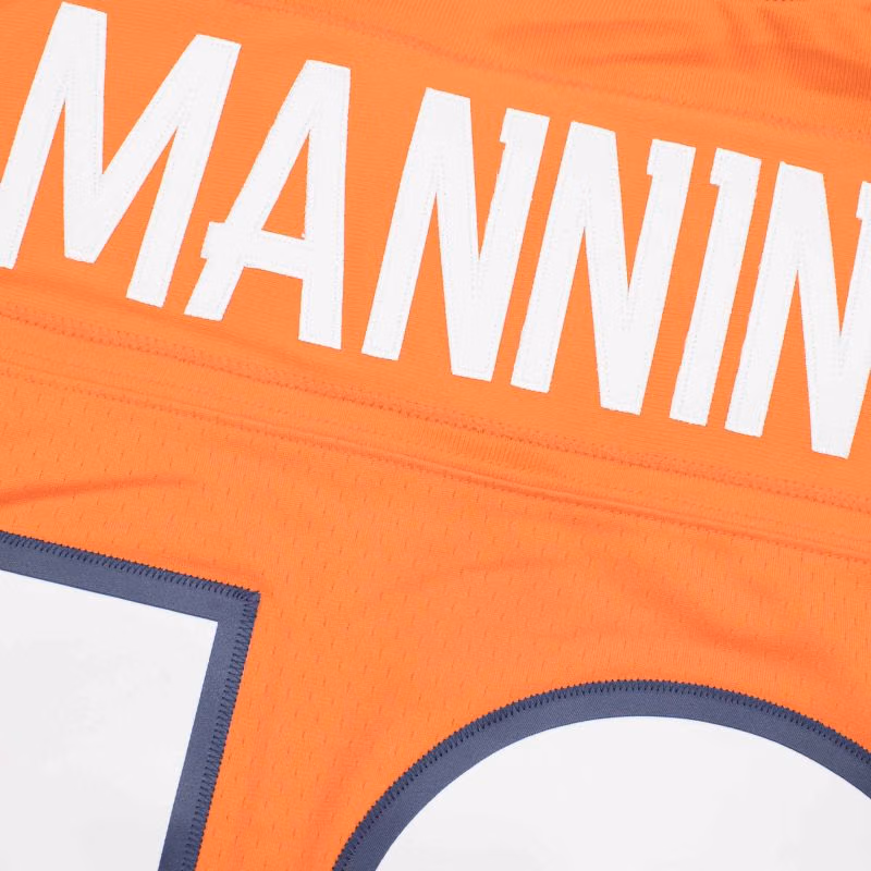 Peyton Manning #18 Denver Broncos Throwback NFL Jersey Orange view 5