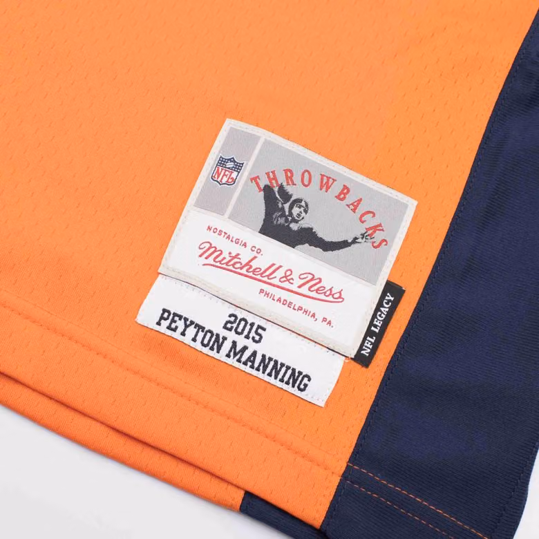 Peyton Manning #18 Denver Broncos Throwback NFL Jersey Orange view 3
