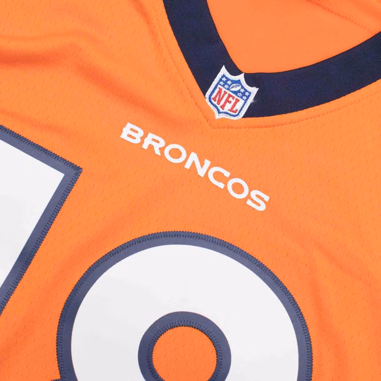 Peyton Manning #18 Denver Broncos Throwback NFL Jersey Orange view 4