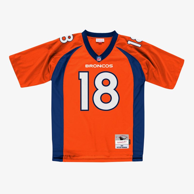 Peyton Manning #18 Denver Broncos Throwback NFL Jersey Orange view 2