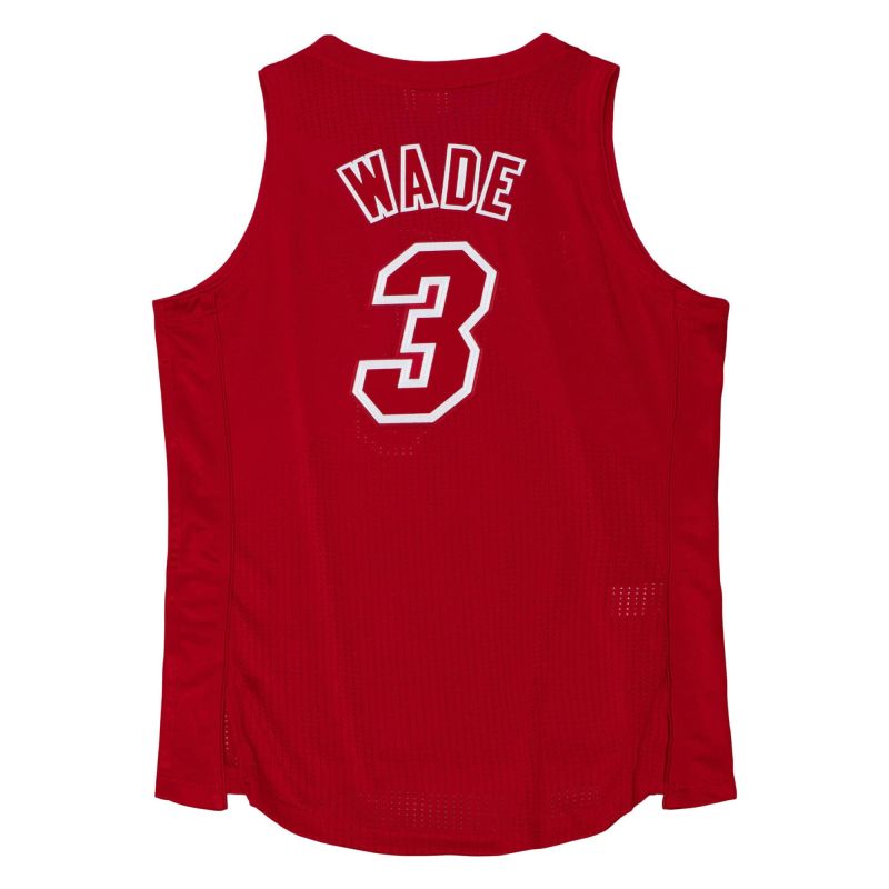 Dwyane Wade #3 Miami Heat 2012 Christmas Day Authentic NBA Jersey Red view 2