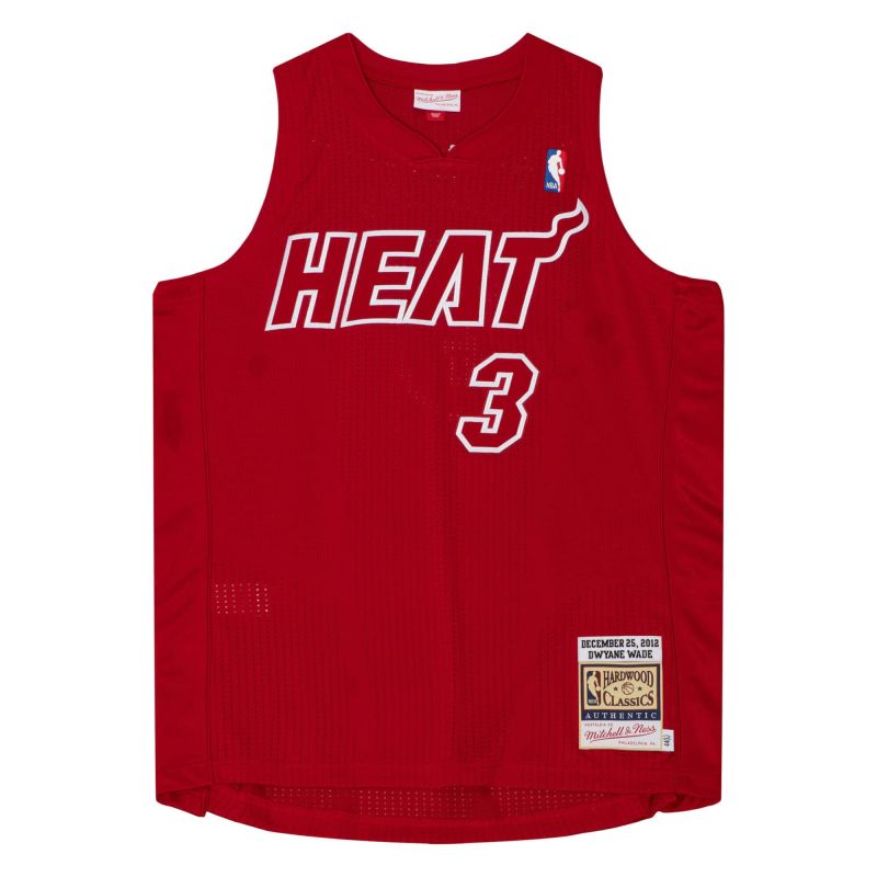 Dwyane Wade #3 Miami Heat 2012 Christmas Day Authentic NBA Jersey Red view 1