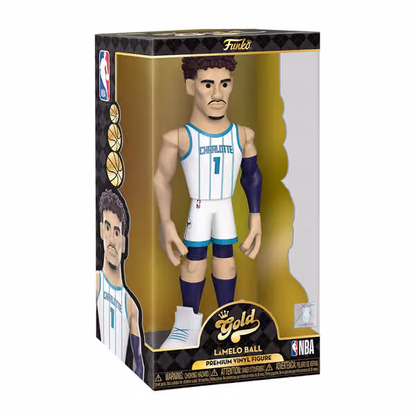 Funko Vinyl Gold 12" Lamelo Ball Charlotte Hornets NBA Figure view 1