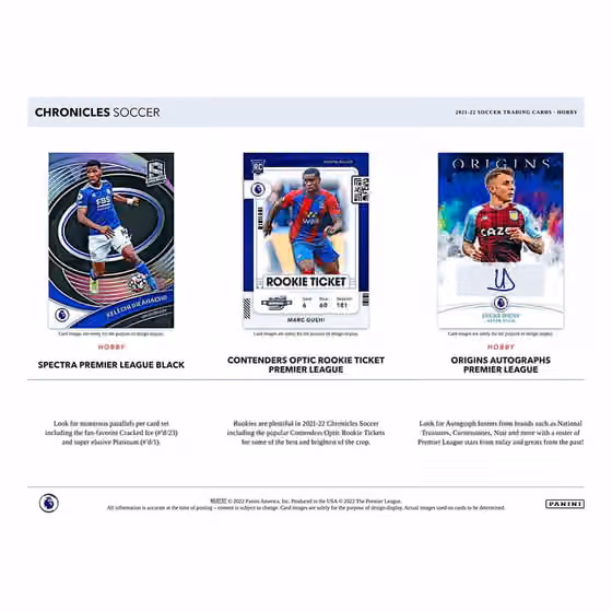 2021/22 Panini Chronicles Soccer Hobby Box view 3