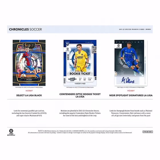 2021/22 Panini Chronicles Soccer Hobby Box view 2