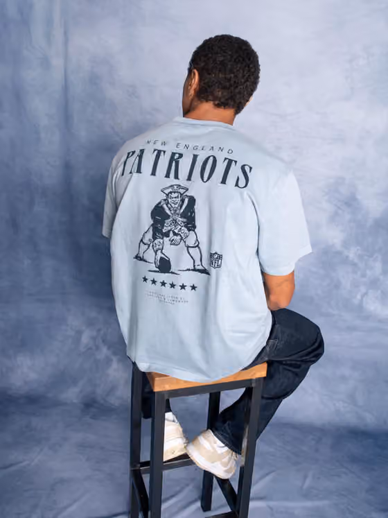 New England Patriots L&L '89 Classics NFL T-Shirt Blau view 5