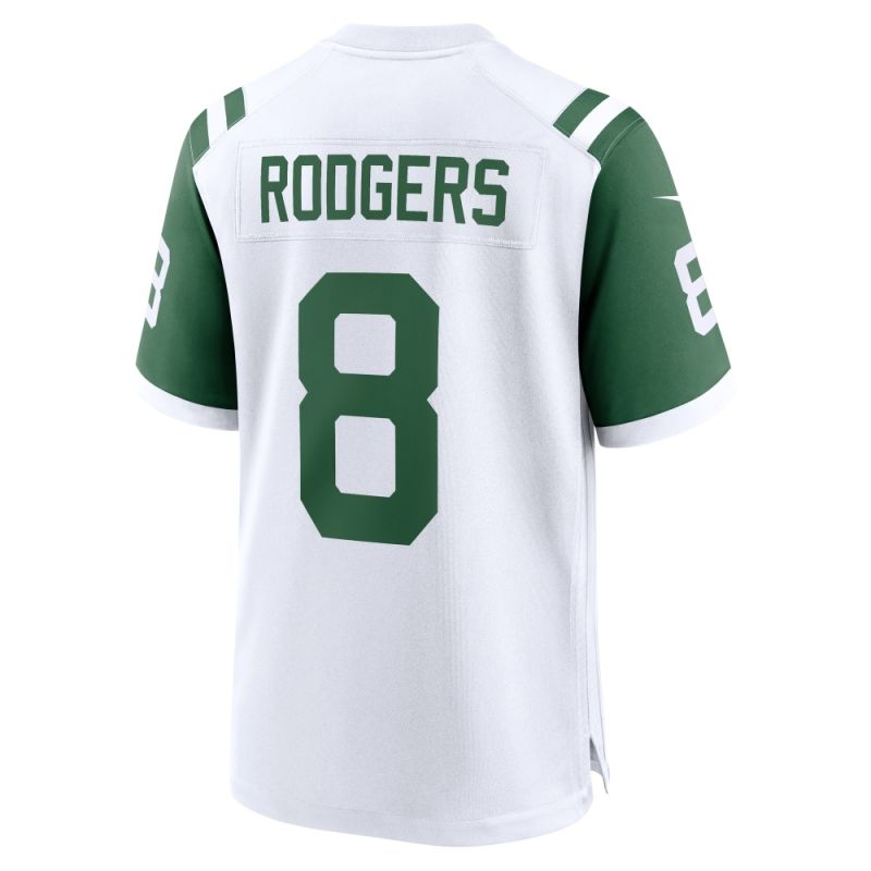 Aaron Rodgers #8 New York Jets Classic Nike Game NFL Jersey White view 2