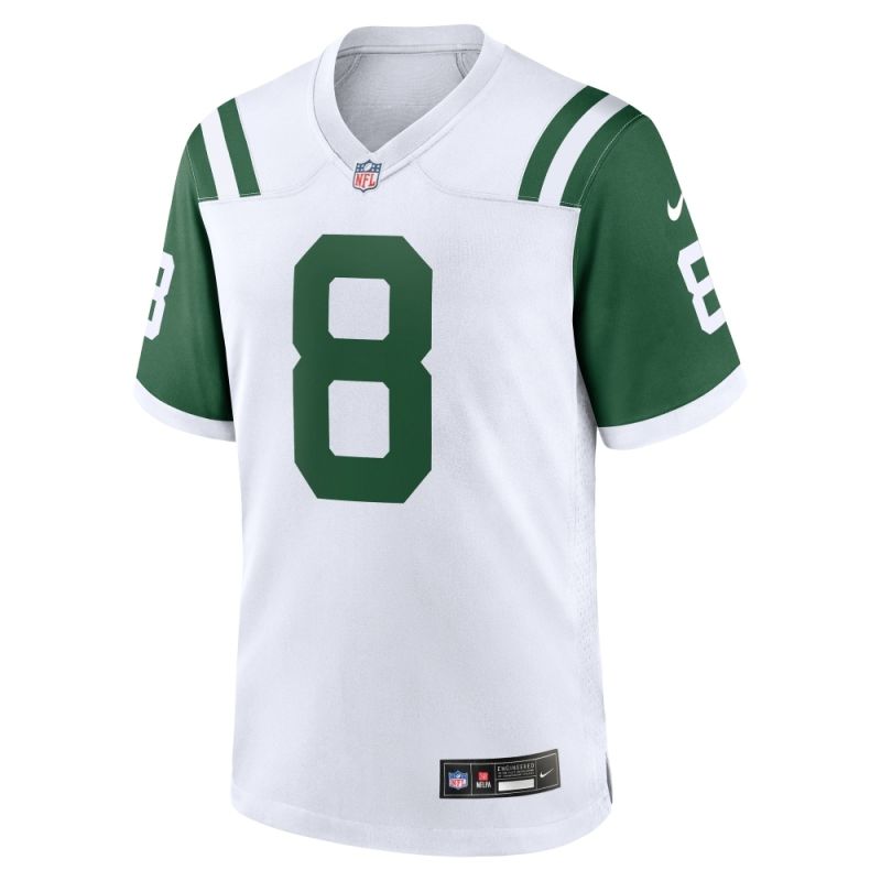 Aaron Rodgers #8 New York Jets Classic Nike Game NFL Jersey White view 3