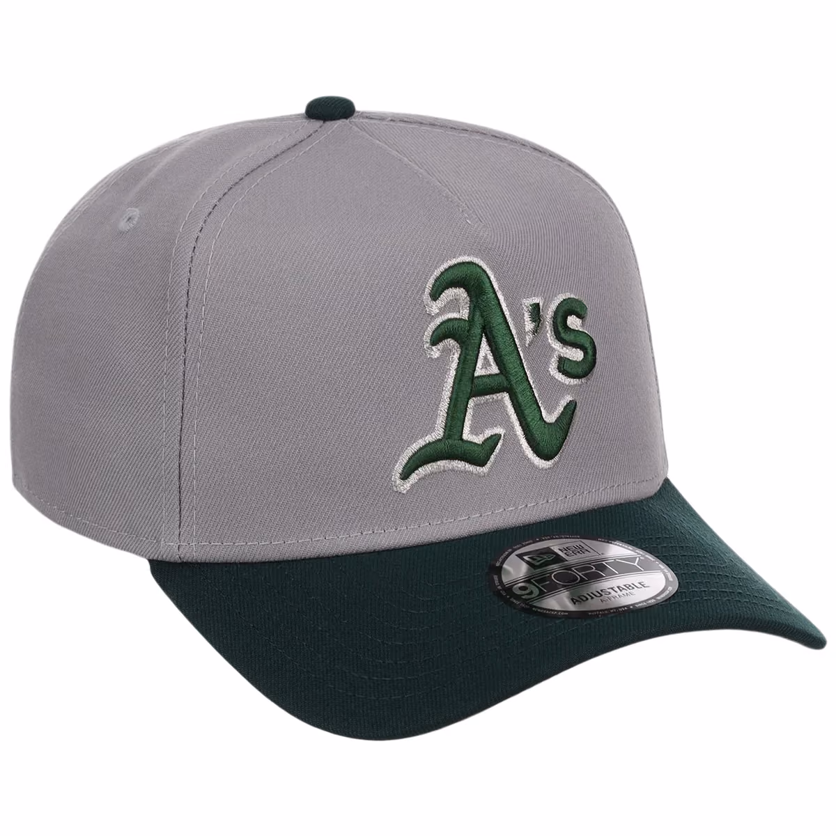 Oakland Athletics MLB Gray OTC FASHION CORE New Era 9FORTY A-Frame front view