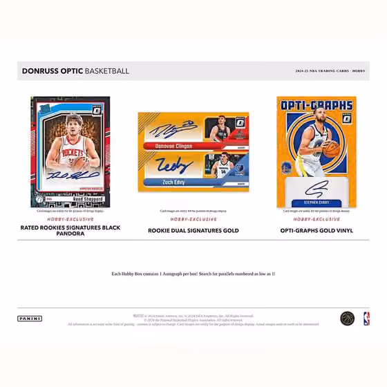 2024/25 Panini Donruss Optic Basketball NBA Hobby Box view 3