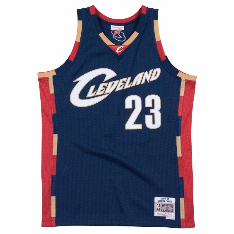 LeBron James #23 Cleveland Cavaliers 2008-09 Mitchell & Ness Swingman NBA Jersey view 1