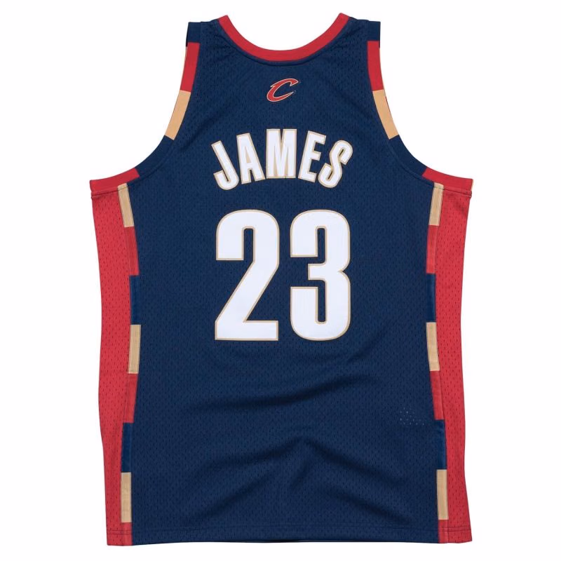 LeBron James #23 Cleveland Cavaliers 2008-09 Mitchell & Ness Swingman NBA Jersey view 2