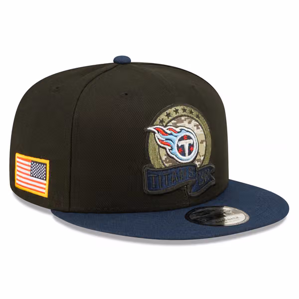 Tennessee Titans 2022 NFL On-Field Salute to Service New Era 9FIFTY Snapback Cap product photo