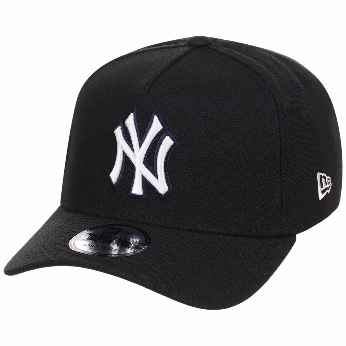 New York Yankees MLB Black Dome New Era 9FORTY A-Frame detail view