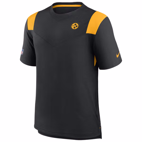 Pittsburgh Steelers 2022 NFL Sideline Nike Performance Player Top Black view 2